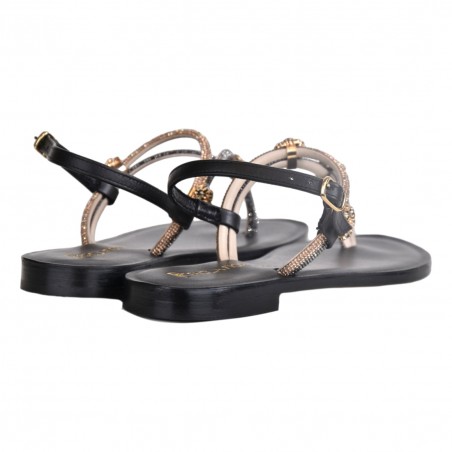 SANDALO MICROCRISTALLI PAOLA FIORENZA SS2466 AMBRA/NERO