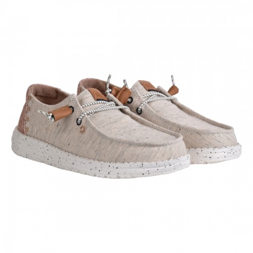 MOCASSINO LACCI HEY DUDE WENDYHEATHERED WHITE