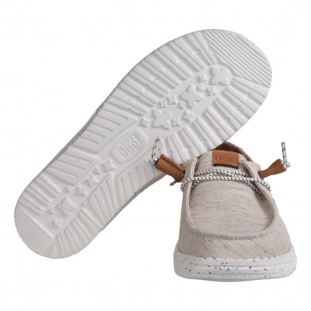 MOCASSINO LACCI HEY DUDE WENDYHEATHERED WHITE