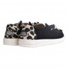 MOCASSINO LACCI IN TESSUTO HEY DUDE WENDYLEOPARD BLK/LEOP