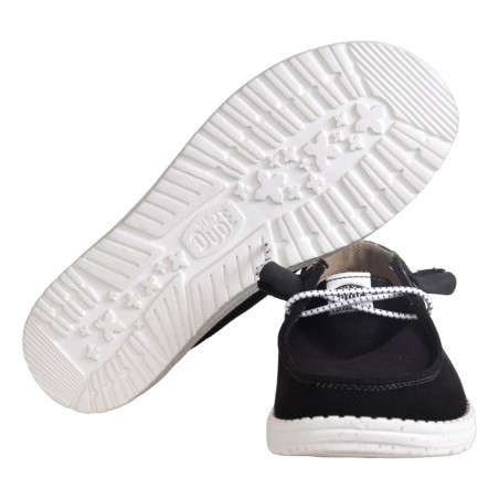 MOCASSINO LACCI IN TESSUTO HEY DUDE WENDYLEOPARD BLK/LEOP