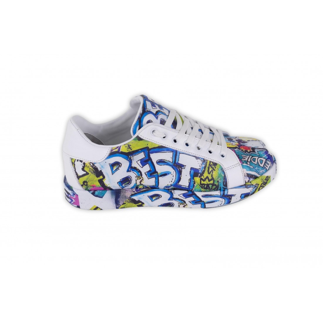 SNEAKERS SCRITTA BEST    / RISE 22YA-1205 BIANCO