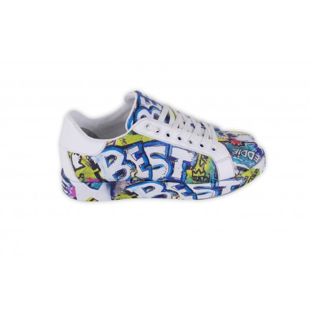 SNEAKERS SCRITTA BEST    / RISE 22YA-1205 BIANCO
