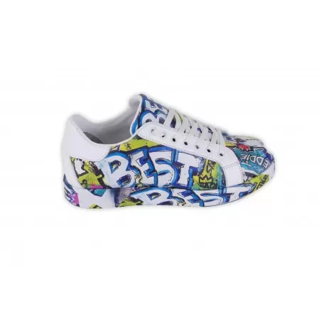 SNEAKERS SCRITTA BEST    / RISE 22YA-1205 BIANCO