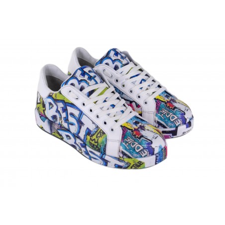 SNEAKERS SCRITTA BEST    / RISE 22YA-1205 BIANCO