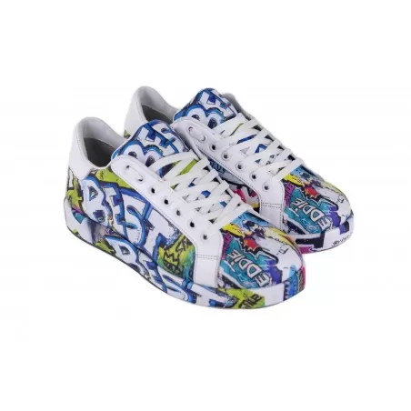 SNEAKERS SCRITTA BEST    / RISE 22YA-1205 BIANCO