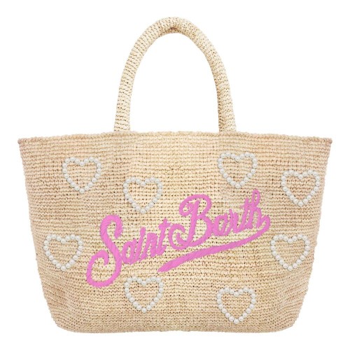 RAFFIA BEACH MID PEARL HEART 1121 EMB MC2 SAINT BARTH RAFB002 00383F
