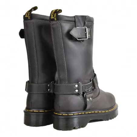 BIKER PELLE DR. MARTENS ANISTONE-HI CHARCOAL