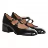 DECOLLETE DOPPIO CINTURINO LA PARIGINA D6402-M NERO