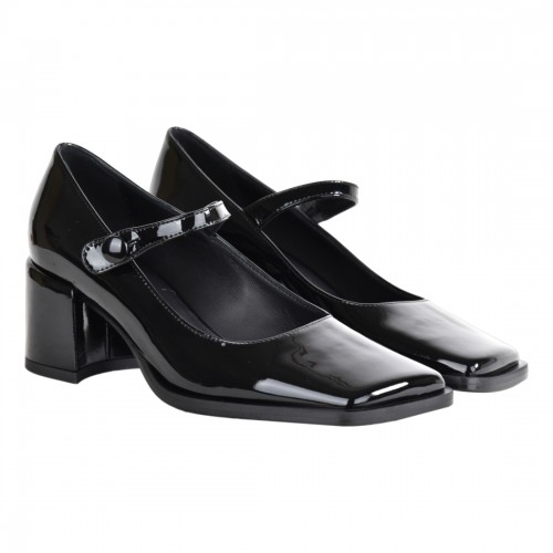 DECOLLETE VERNICE CON CINTURINO GIAMPAOLO VIOZZI GI0104 NERO