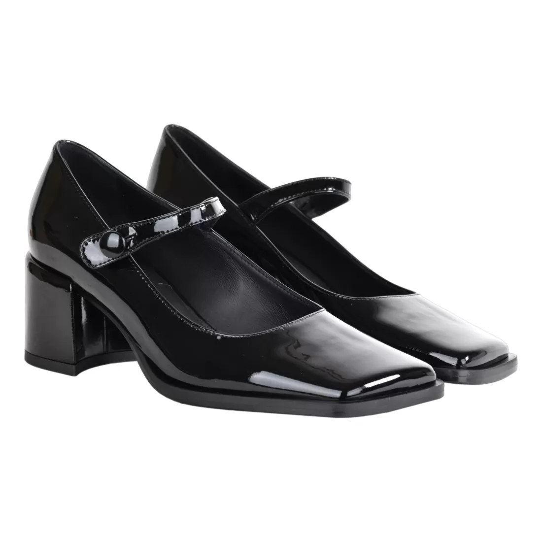 DECOLLETE VERNICE CON CINTURINO GIAMPAOLO VIOZZI GI0104 NERO
