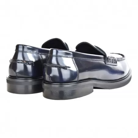 MOCASSINO ABRASIVATO POESIE VENEZIANE JPG30 BLU