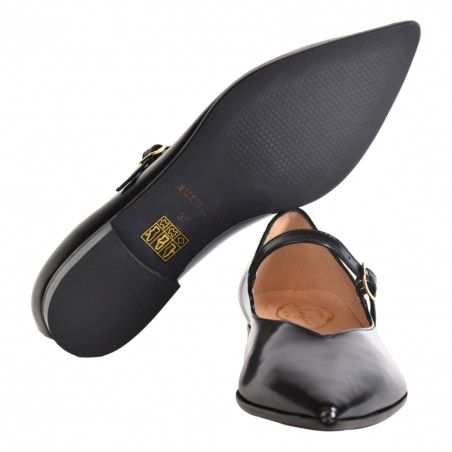 SCARPA ACCOLLATA CON CINTURINO LA PARIGINA Y9214-M NERO