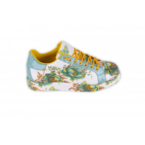 SNEAKERS PATENT  LEATHER / RISE 22YA-1224 TURCHESE