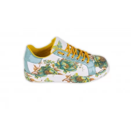 SNEAKERS PATENT  LEATHER / RISE 22YA-1224 TURCHESE