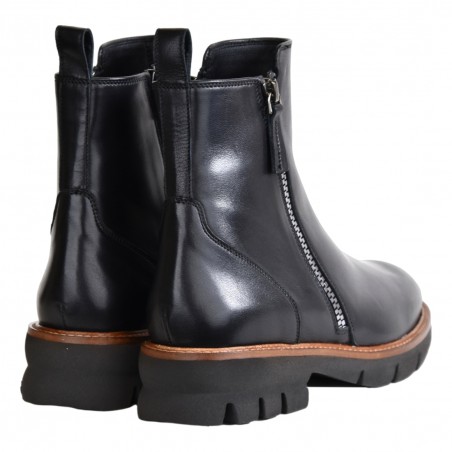 STIVALETTO IN PELLE CON ZIP LA PARIGINA 374/435/24 NERO