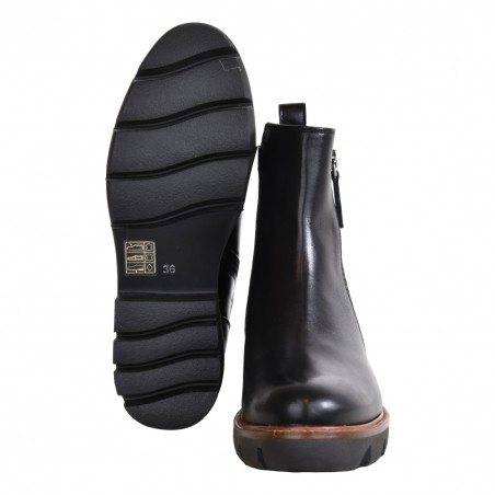STIVALETTO IN PELLE CON ZIP LA PARIGINA 374/435/24 NERO