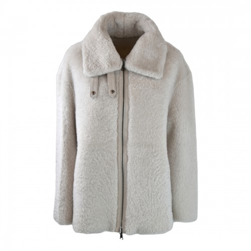 WOMAN SHEARLING JACKET SWORD  6.6.44 8878 CHALK