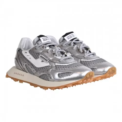 SNEAKERS SATIN W RUN OF SATIN-W ARGENTO