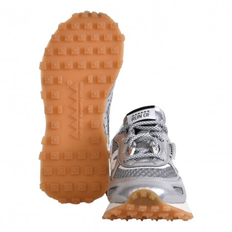 SNEAKERS SATIN W RUN OF SATIN-W ARGENTO