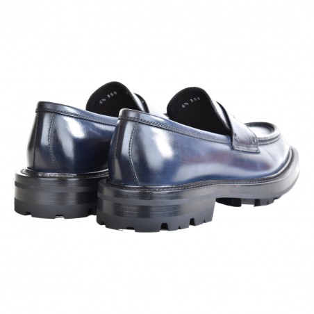 MOCASSINO IN PELLE BARRETT 242U070.5 BLU