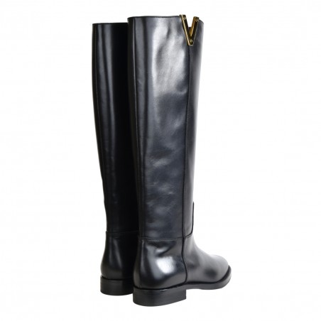 STIVALE CAVALLERIZZA CON V E ZIP VIA ROMA 15 4267 NERO