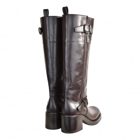 STIVALE CON ZIP ELENA IACHI E4294 MORO