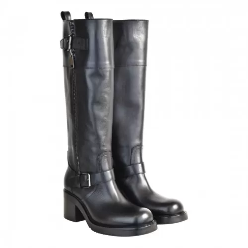 STIVALE CON ZIP ELENA IACHI E4294 NERO