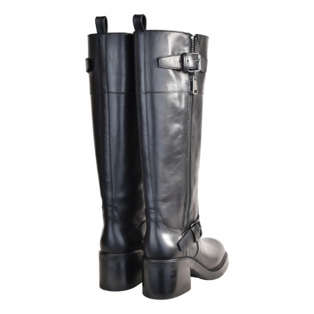 STIVALE CON ZIP ELENA IACHI E4294 NERO