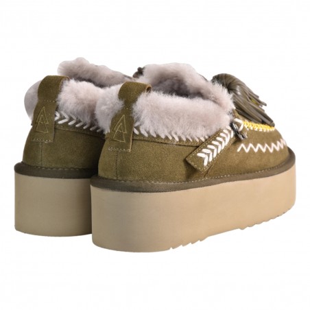 PANTOFOLA CON NAPPINE ELENA IACHI MI02 MILITARY