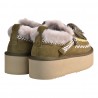 PANTOFOLA CON NAPPINE ELENA IACHI MI02 MILITARY
