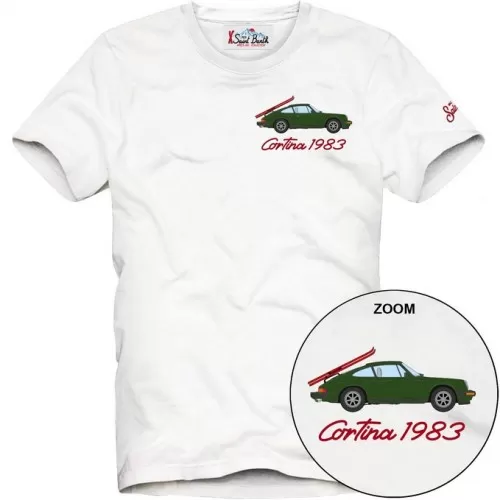ARNOTT T-SHIRT CORTINA CAR SKI 10 EMB MC2 SAINT BARTH ARN0001 00956G