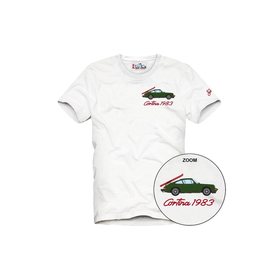 ARNOTT T-SHIRT CORTINA CAR SKI 10 EMB MC2 SAINT BARTH ARN0001 00956G