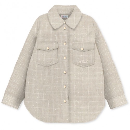 CHANTEL WOOL 10 CREAM PAILLETTES MC2 SAINT BARTH CNH001 00467G