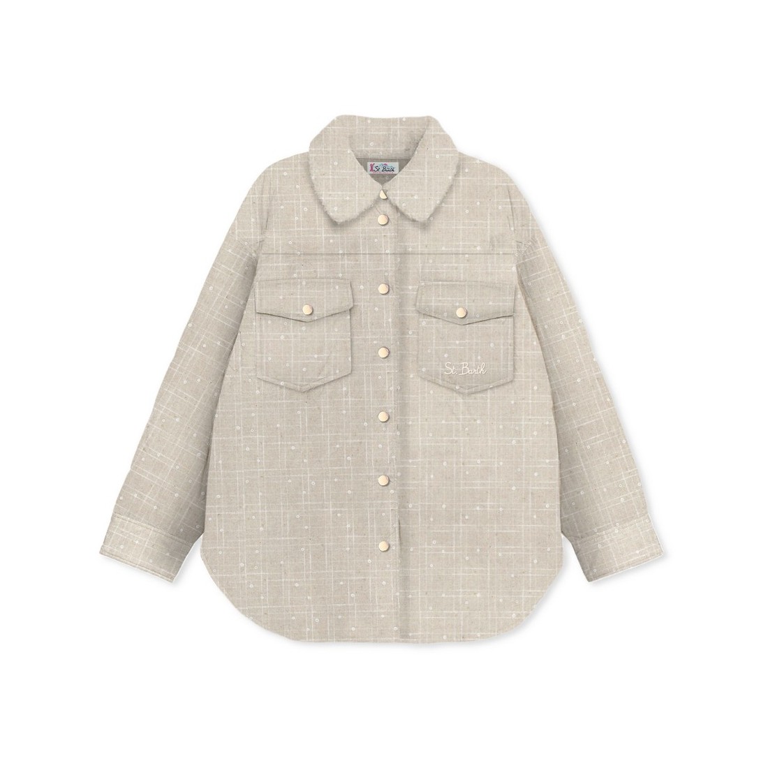 CHANTEL WOOL 10 CREAM PAILLETTES MC2 SAINT BARTH CNH001 00467G