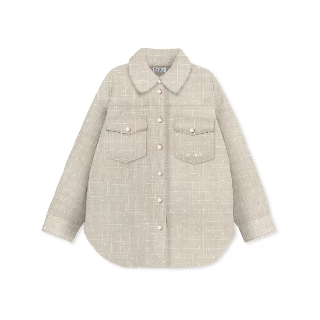 CHANTEL WOOL 10 CREAM PAILLETTES MC2 SAINT BARTH CNH001 00467G