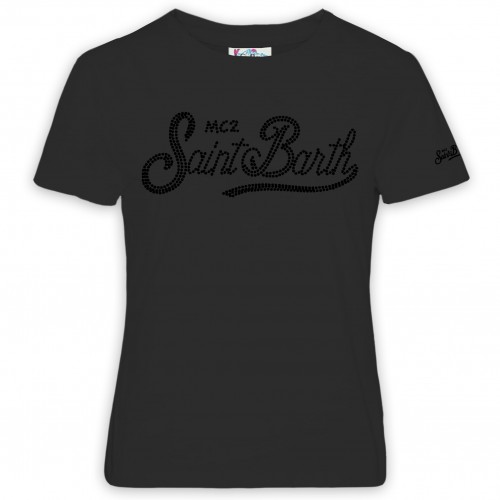 CREW NECK T-SHIRT SB 00 STRASS MC2 SAINT BARTH EMI0002 02373G