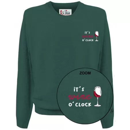 HERON LIGHT CREW NECK WINE OCLOCK 51 EMB MC2 SAINT BARTH HER0005 03002G