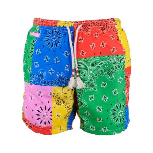 SWIM SHORT WITH CORD COULISSE BANDANA MC2 SAINT BARTH CAPRESE 00208B