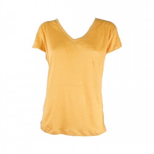 V-NECK T-SHIRT 96 OCHRE MC2 SAINT BARTH ELOISE 02501B