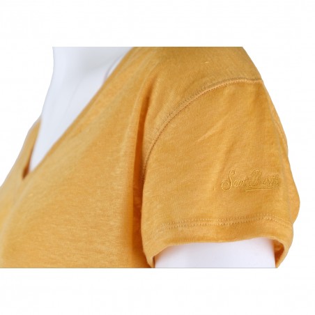 V-NECK T-SHIRT 96 OCHRE MC2 SAINT BARTH ELOISE 02501B