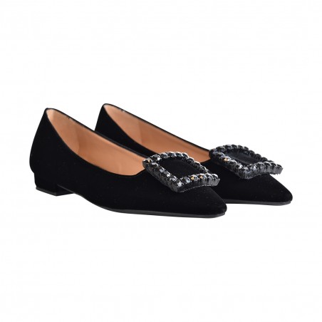 ACCOLLATA VELLUTO C/ACCESSORIO FESTA AMAIA NERO
