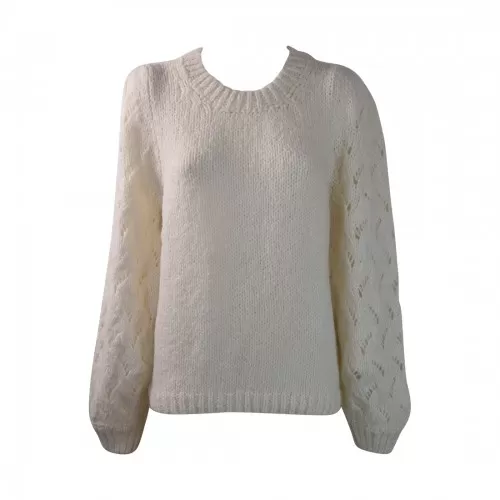 MAGLIA MANICHE TRECCE SO ALLURE A44028A MILK