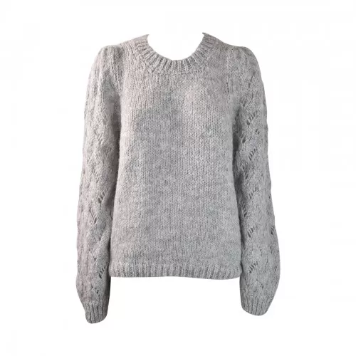 MAGLIA MANICHE TRECCE SO ALLURE A44028A PEARL