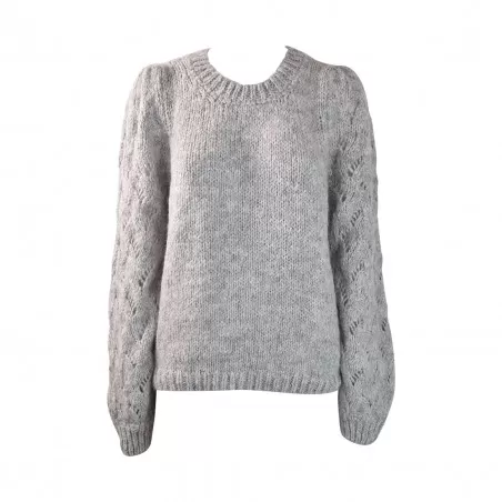 MAGLIA MANICHE TRECCE SO ALLURE A44028A PEARL