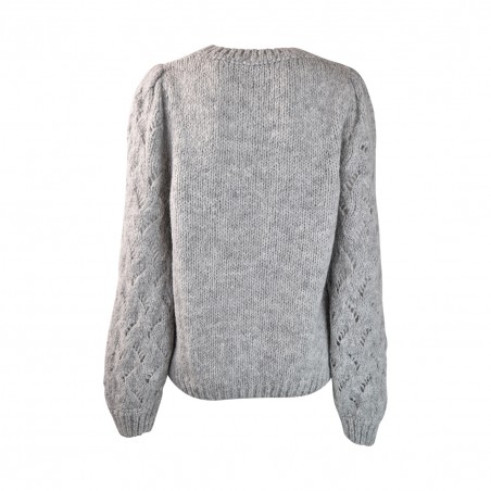 MAGLIA MANICHE TRECCE SO ALLURE A44028A PEARL