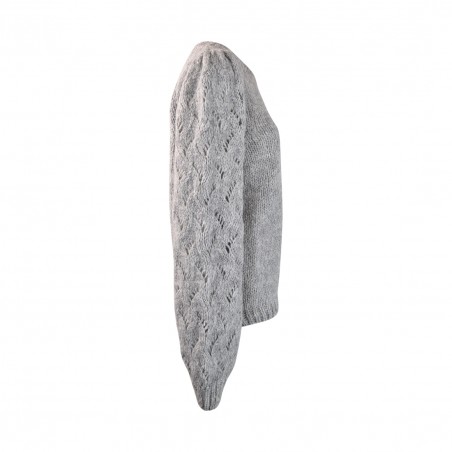 MAGLIA MANICHE TRECCE SO ALLURE A44028A PEARL