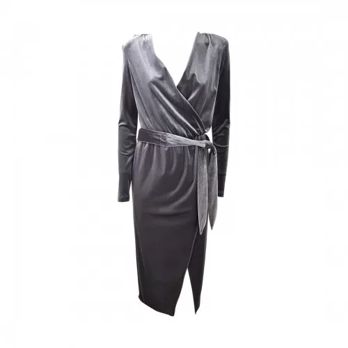 ABITO MIDIE INCROCIO VELLUTO SO ALLURE D11016A PEARL