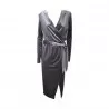 ABITO MIDIE INCROCIO VELLUTO SO ALLURE D11016A PEARL