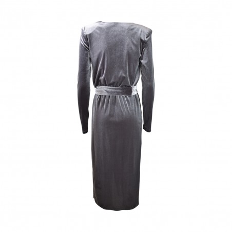 ABITO MIDIE INCROCIO VELLUTO SO ALLURE D11016A PEARL